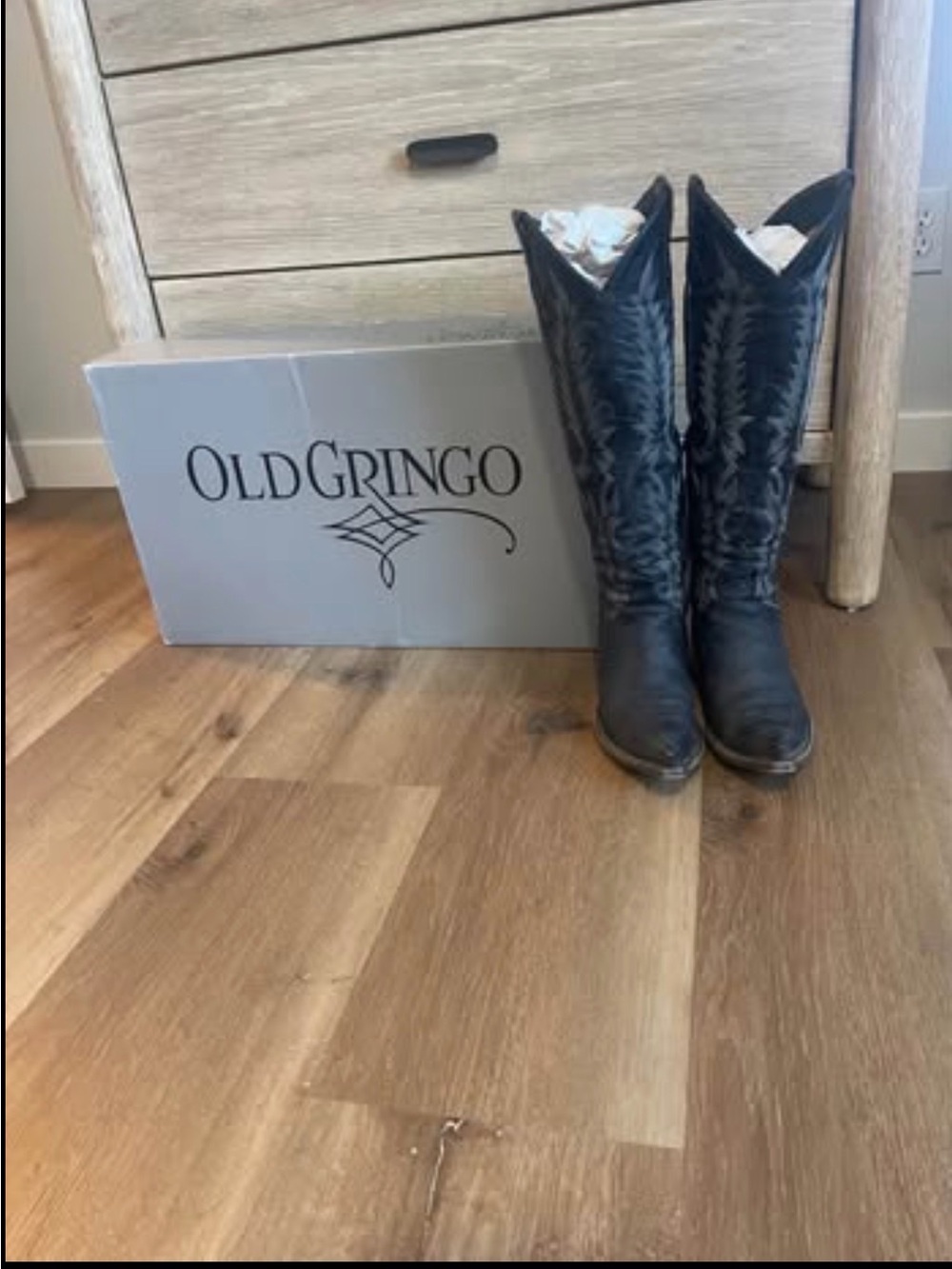 Old Gringo Black Tall Embroidered Western Boots